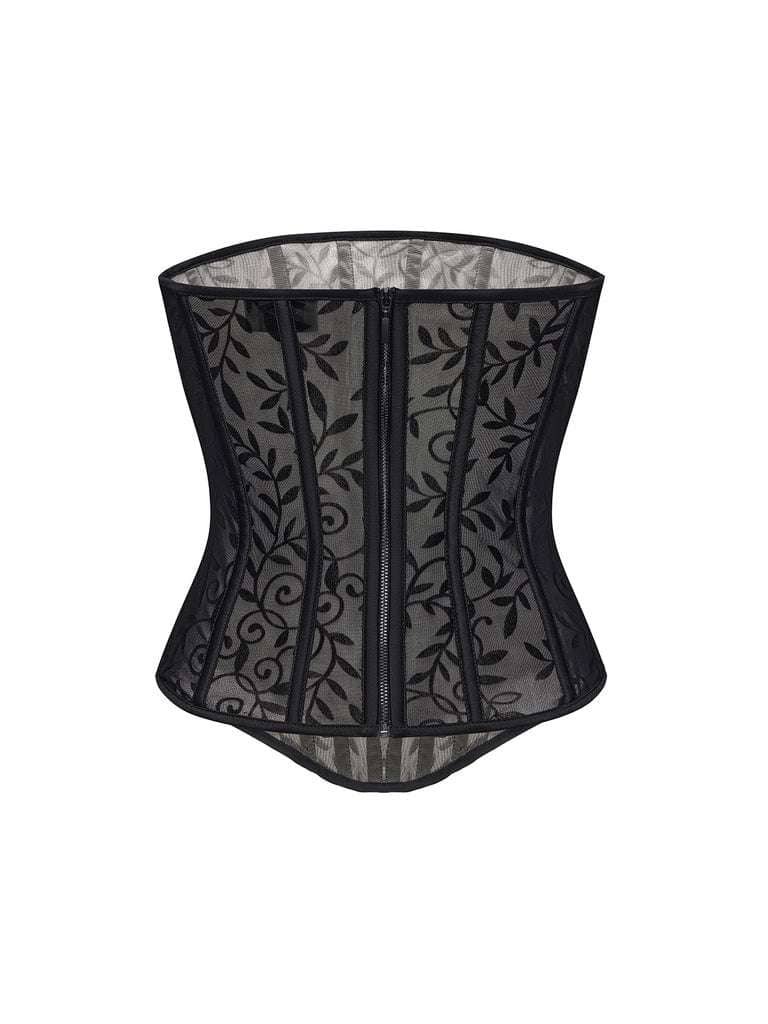 black casual corset top corsetstop.com