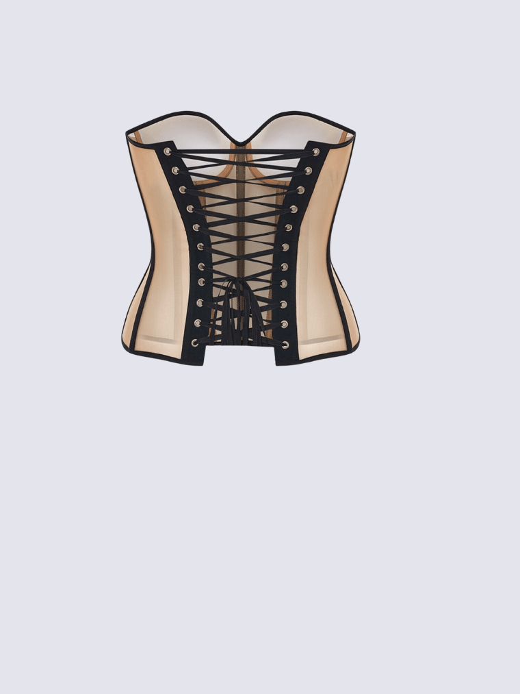 mesh rhinestone corset corsetstop.com