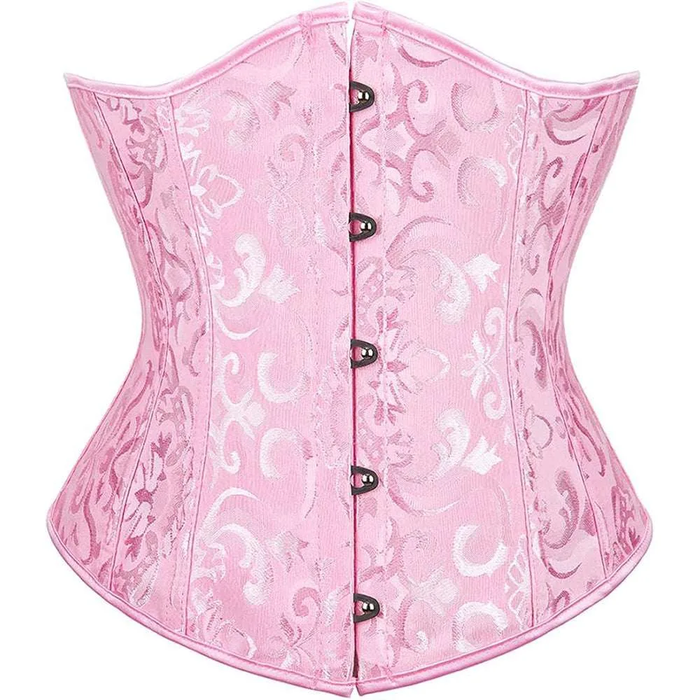 Flower Tapestry Brocade Underbust Corset corsetstop.com