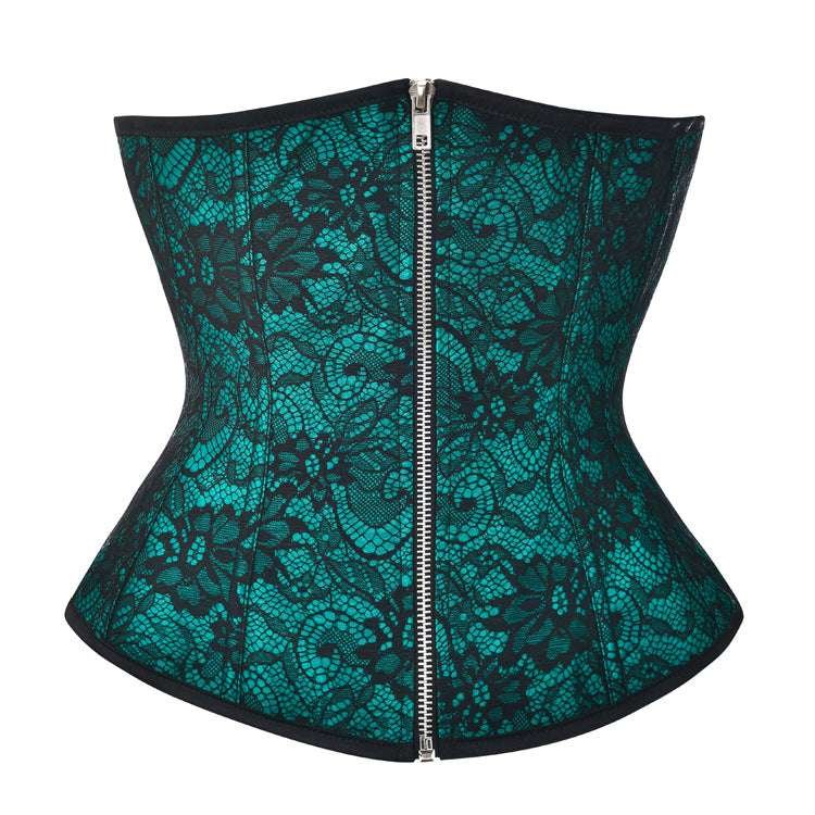 Zipper Brocade Hourglass Underbust Corsets corsetstop.com