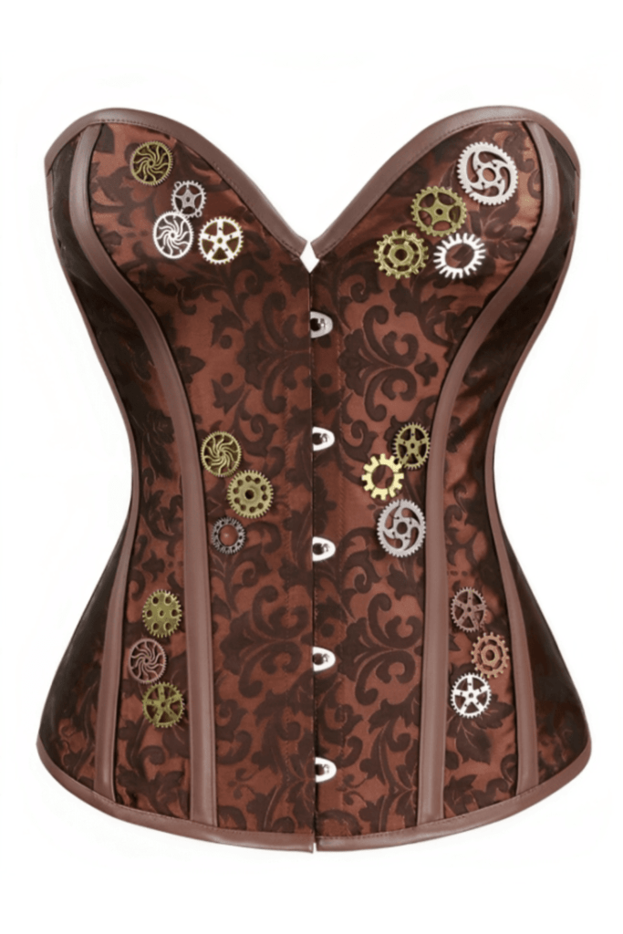 Steampunk Gothic Jacquard Overbust Corset corsetstop.com