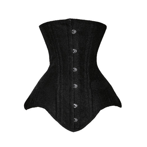 Long torso steel boned corset