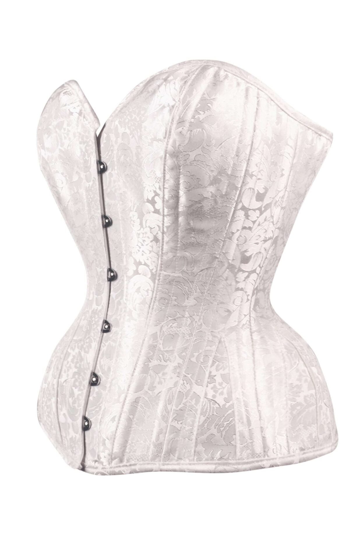 Wedding Corset Overbust Brocade Steel Boned