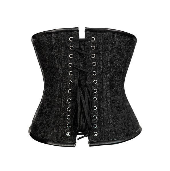 Black Underbust Steampunk Corset Top