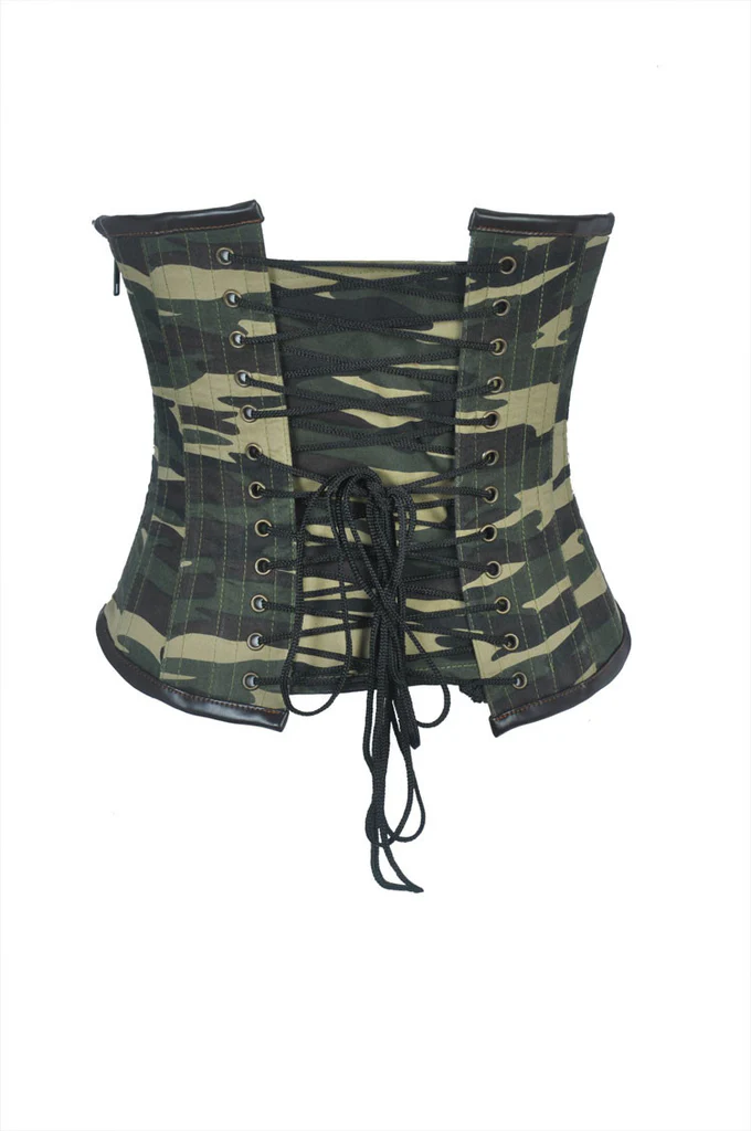 Steampunk Underbust Corset With Black Leather Belt