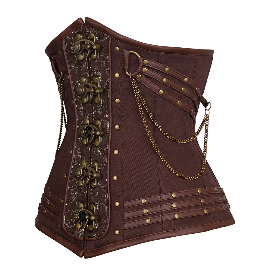 Barton Steampunk Cotton Underbust Corset Top