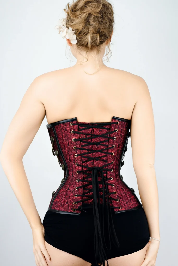 Red Longline Steampunk Corset