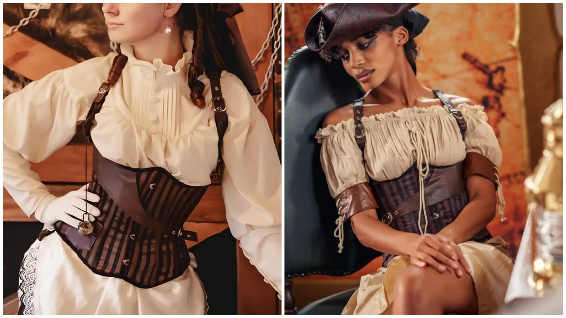 Steampunk Corsets for Waist Training and Hourglass Shape