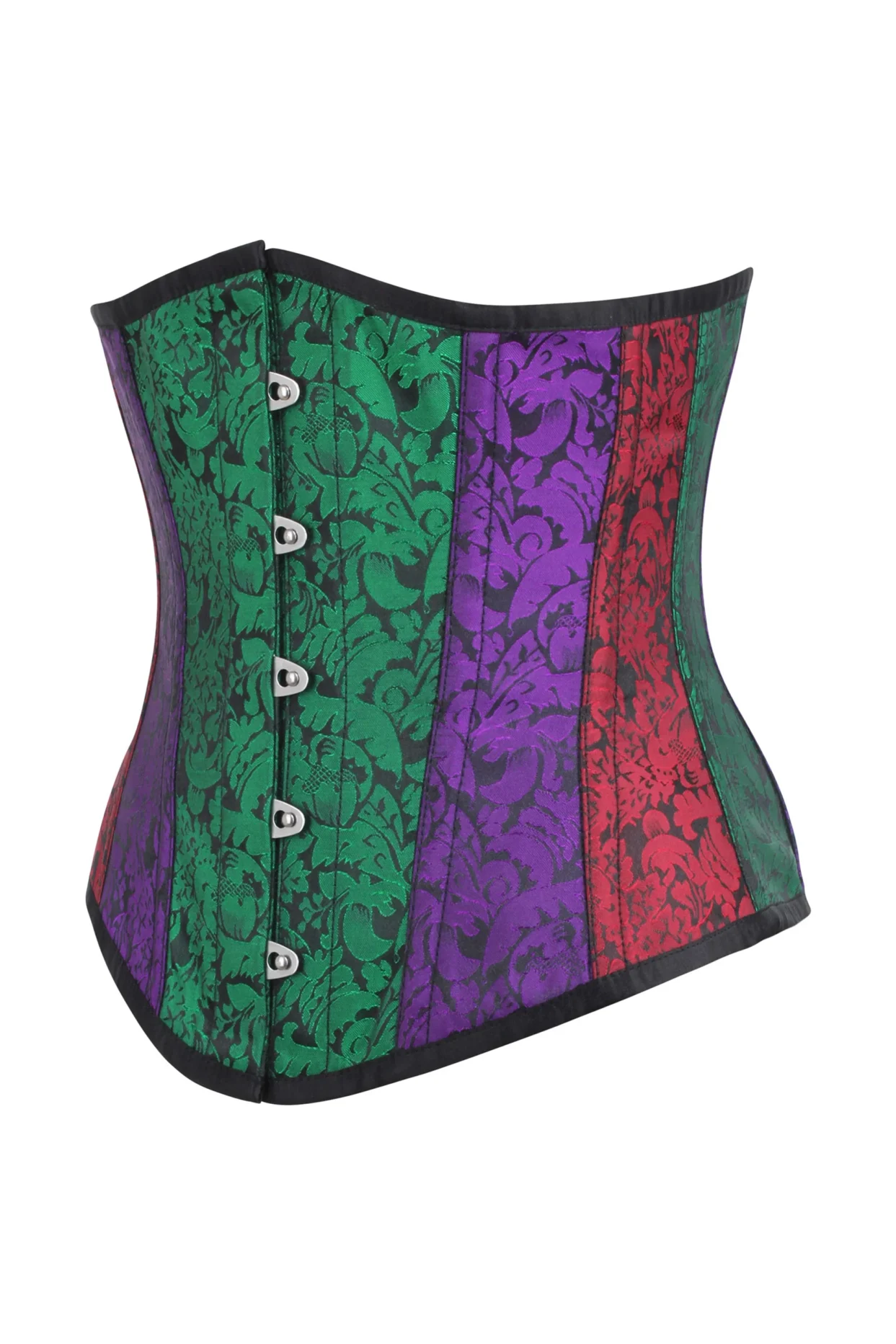 Multicolored Brocade Underbust Longline Corset