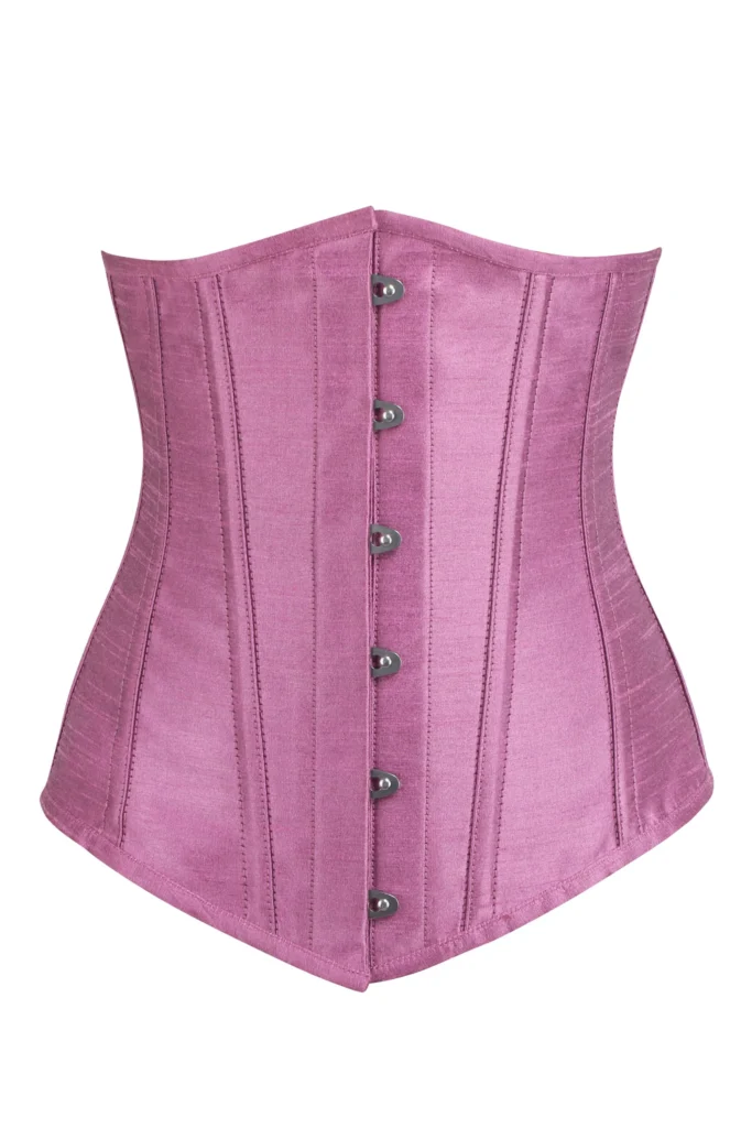 Longline Pink Satin Plus Size Underbust Corset
