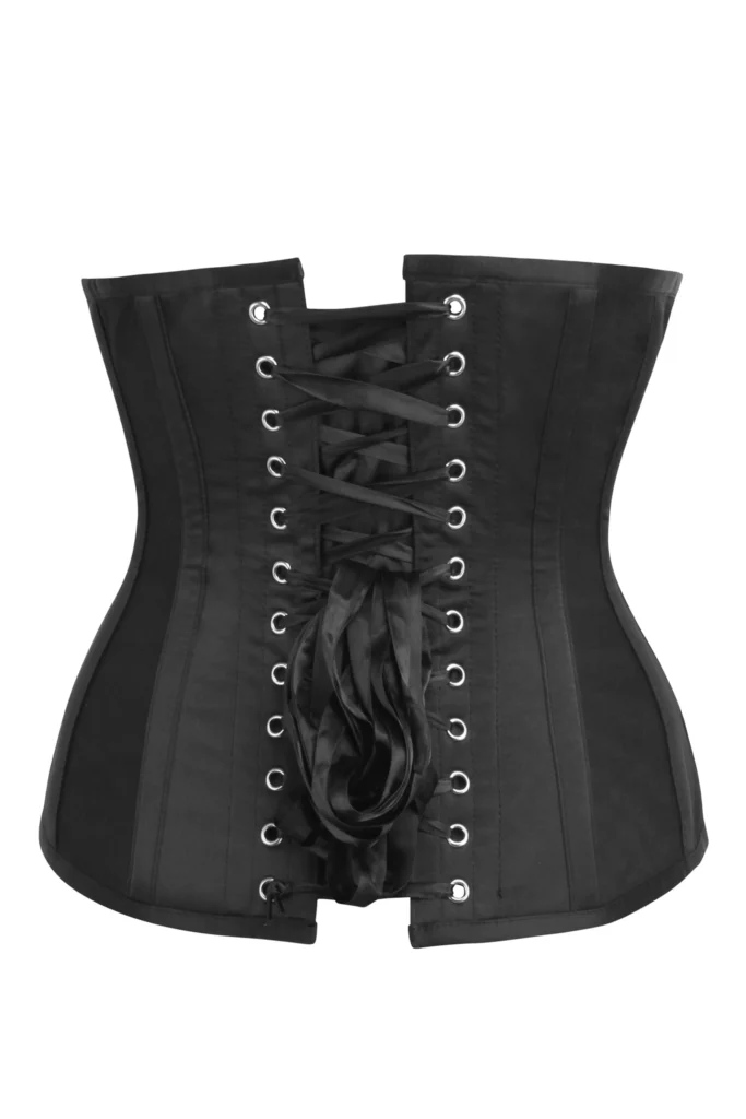 Longline Aqua Sequin and Mesh Panel Underbust Corset