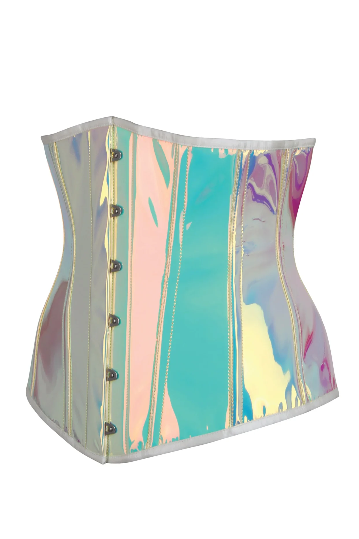 Longline Holographic PVC Underbust Corset