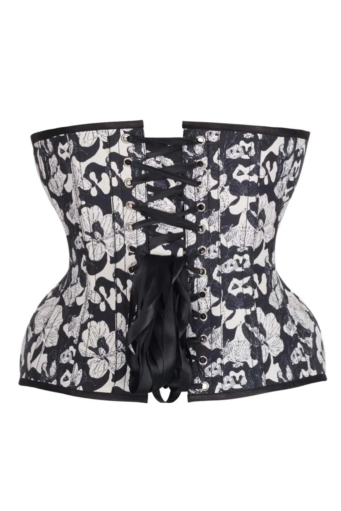 Underbust Plus Size Corset Floral Curvy Waist Cincher