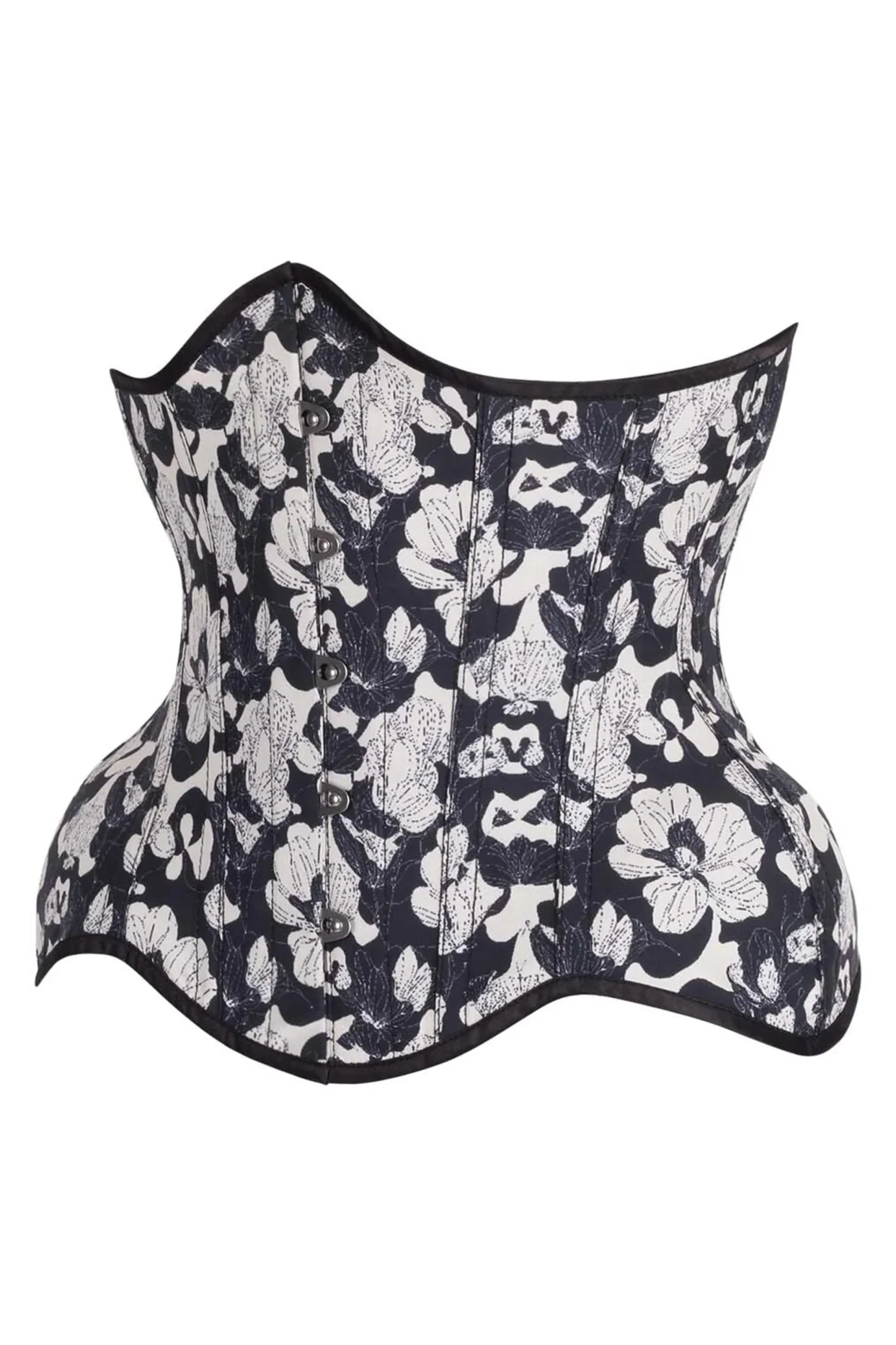 Underbust Plus Size Corset Floral Curvy Waist Cincher