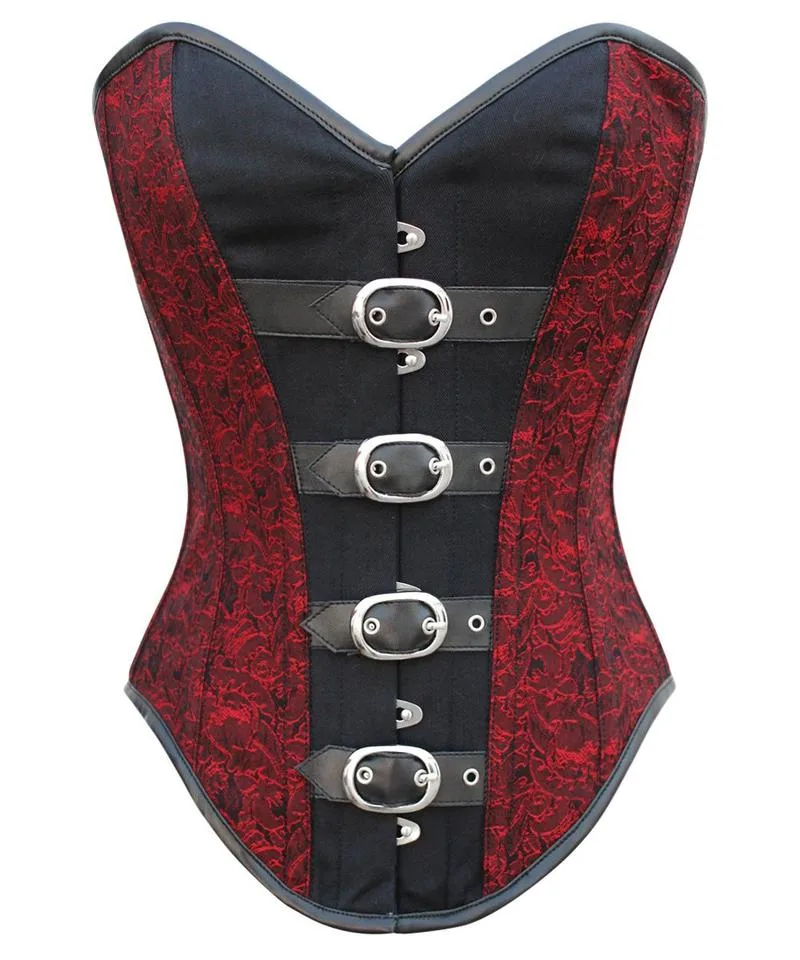 Park Instant Shape Gothic Buckle Up Overbust Corset Park Instant Shape Gothic Buckle Up Overbust Corset