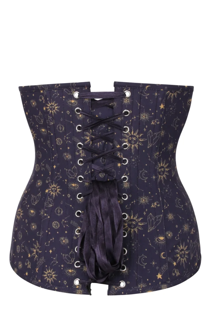 Cotton Printed Longline Underbust Plus Size Corset