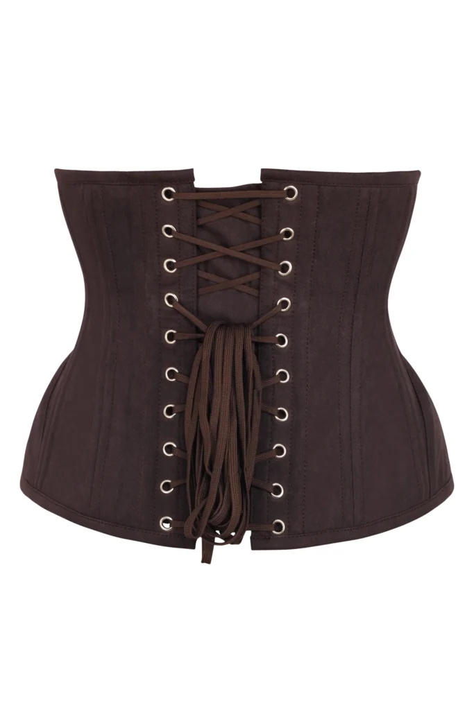 Plus Size Underbust Waist Trainer Corset In Cotton Twill