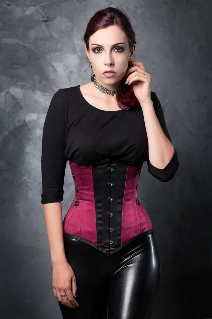 satin steampunk corset