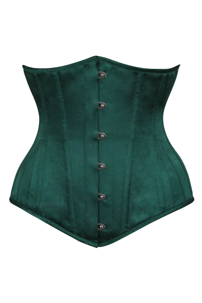 Long Dark Green Underbust Waist Taming Plus Size Corset