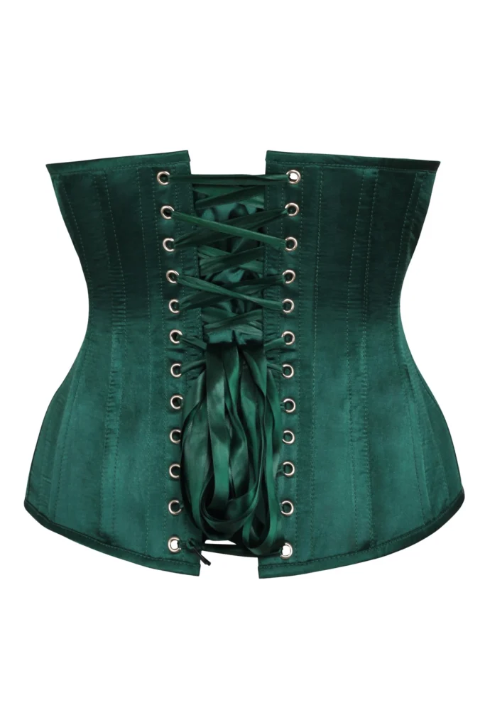 Long Dark Green Underbust Waist Taming Plus Size Corset