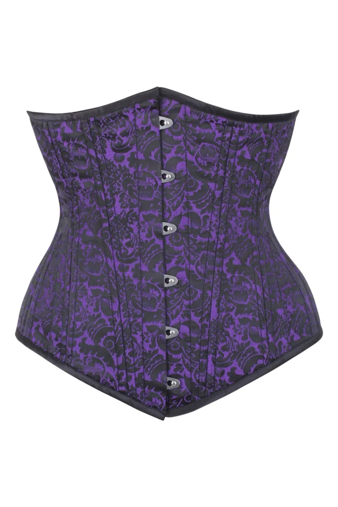 Purple Waist Training Underbust Corset Longline