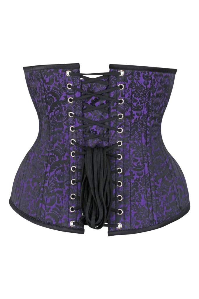Purple Waist Training Underbust Corset Longline