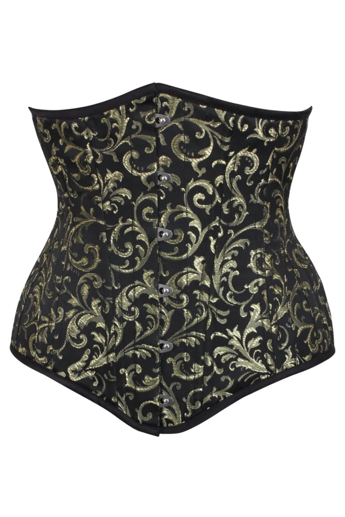 Beautiful Gold Waist Training Underbust Corset Longline