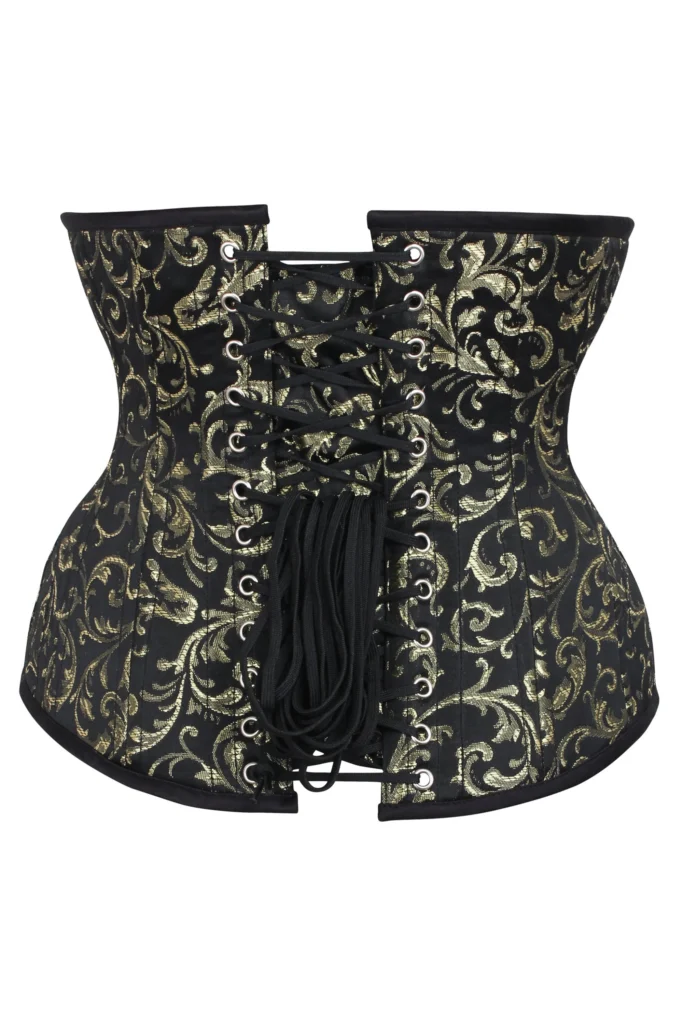 Beautiful Gold Waist Training Underbust Corset Longline