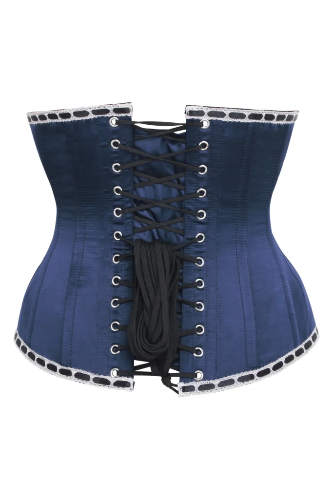 Navy Blue Victorian Inspired Longline Plus Size Underbust Corset
