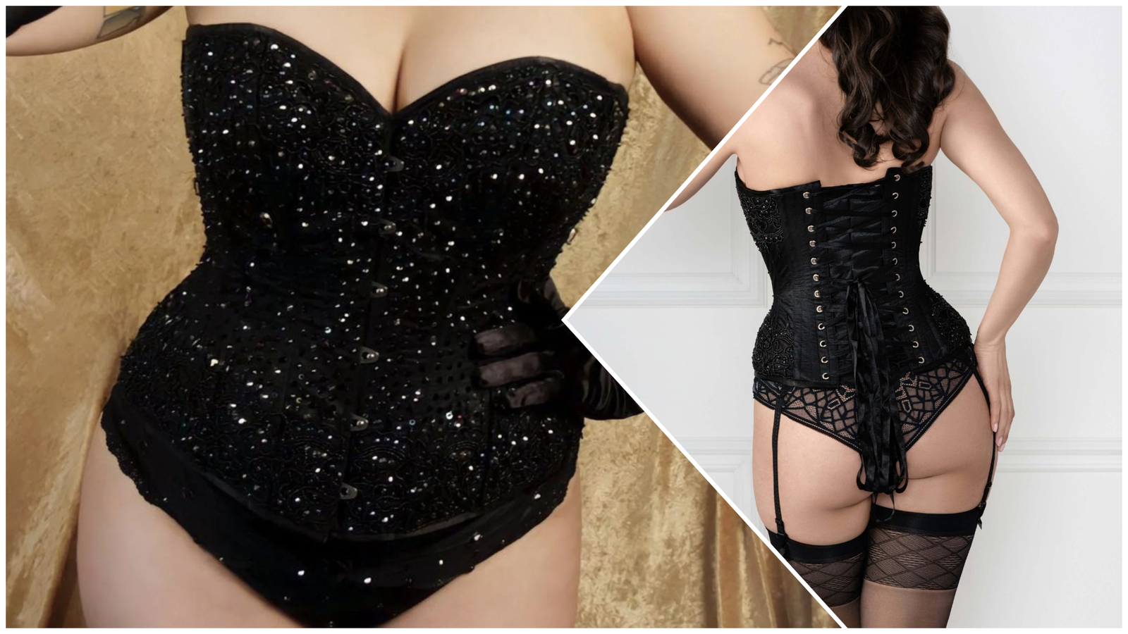 Steampunk Corset Before and After